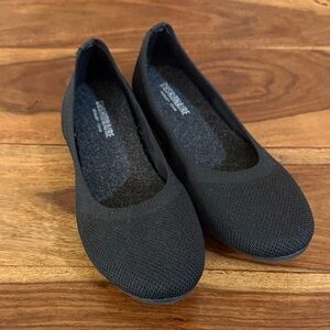 Cushionaire Black Knit Slip-On Ballet Flats